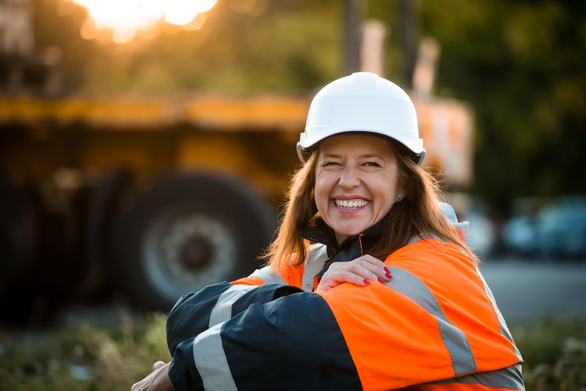 Happy in work -  senior woman engineer